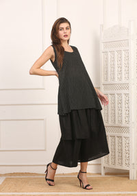 Gonna Palazzo in Cotone Nero