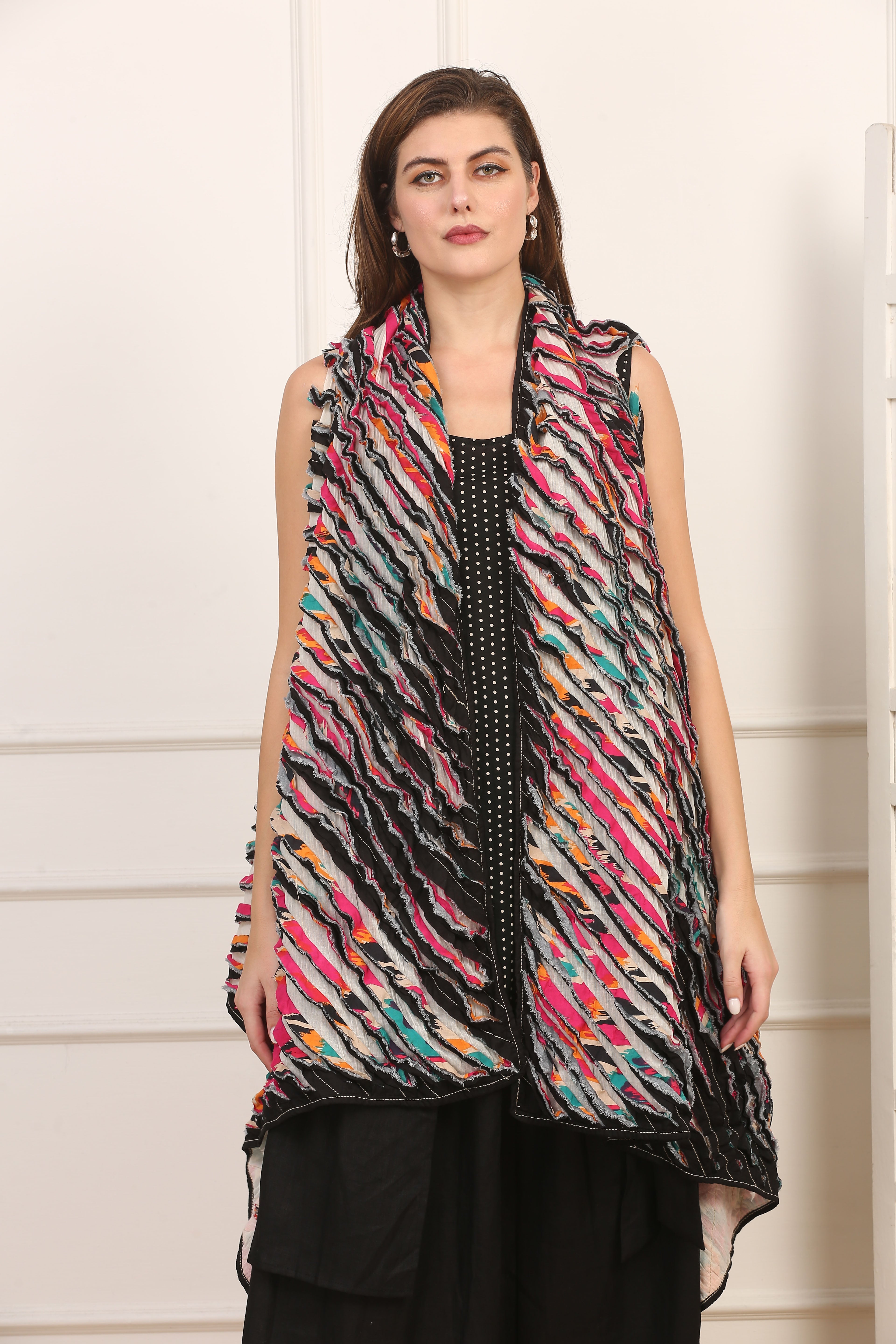 Stola con Buchi Maltinta Multicolor