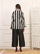 Camicia in Cotone a Righe Bianco e Nero