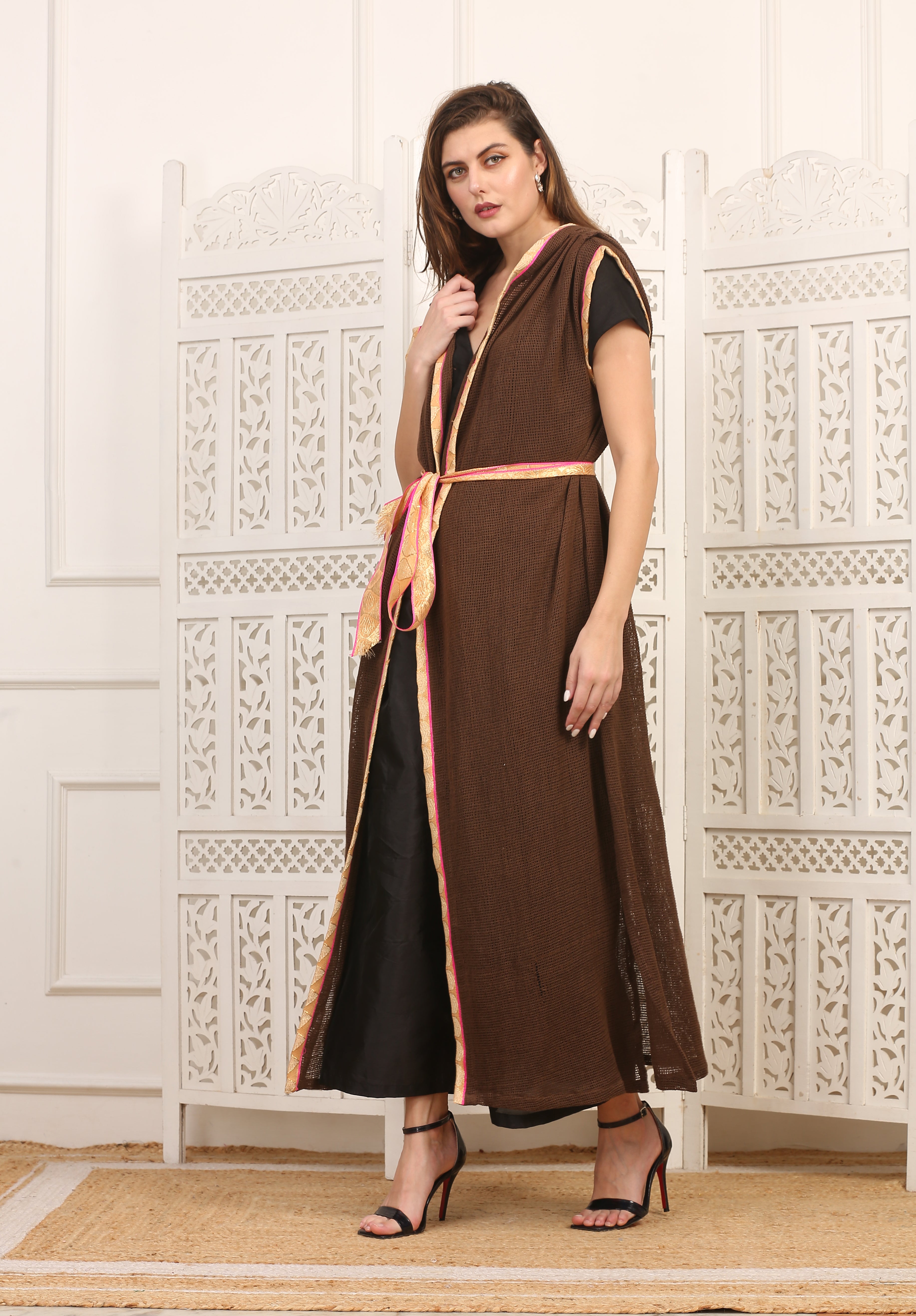 Gilet Cotone Con Cappuccio