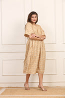 Kaftano Seta con Paillettes in Oro Artigianale