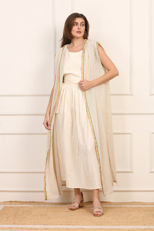 Gilet Cotone Con Cappuccio