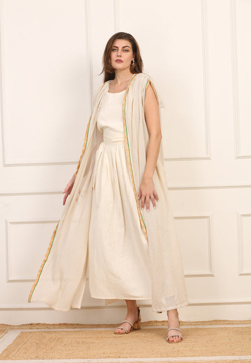 Gilet Cotone Con Cappuccio