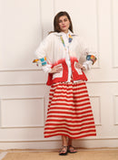 Gonna Lunga a Righe in Cotone