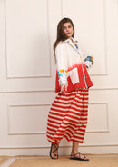 Gonna Lunga a Righe in Cotone