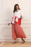 Gonna Lunga a Righe in Cotone