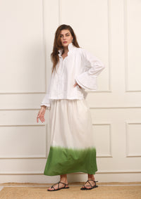 Gonna Lunga in Cotone Bicolore Dip-Dye