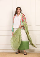 Stola in Seta Sarii con Ricami Dorati