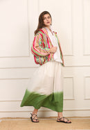 Gonna Lunga in Cotone Bicolore Dip-Dye