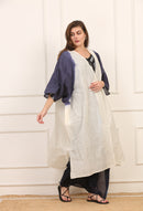 Kimono Versatile in Cotone Bianco e Giallo