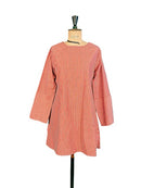 Tunica in Cotone a Righe Rosse e Bianche