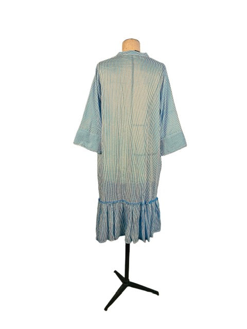 Dress Righe Patch Seta