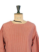 Tunica in Cotone a Righe Rosse e Bianche