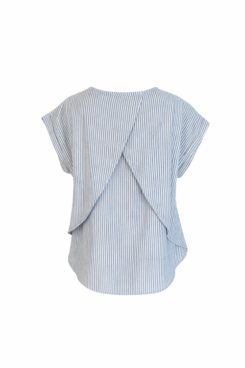 Blusa in Cotone a Righe