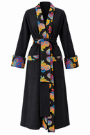 Kimono in cotone pesante con ciniglia vintage