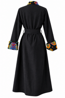 Kimono in cotone pesante con ciniglia vintage