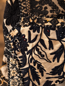 Gilet in seta e cotone con applicazioni