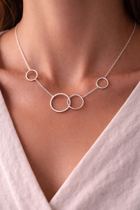 Collana Argento Multi-Cerchio