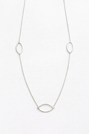 Collana con Elementi Ovali Bagnata in Argento