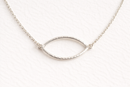 Collana con Elementi Ovali Bagnata in Argento