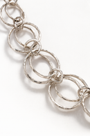 Collana di Anelli Bagnata in Argento