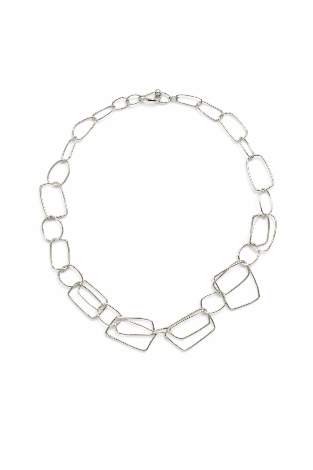 Collana Argento Maglie Rettangolari