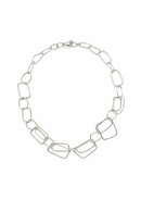 Collana Argento Maglie Rettangolari
