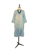 Dress Righe Patch Seta