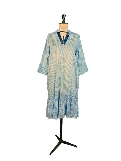 Dress Righe Patch Seta