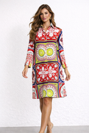 Chemisier Stampa Barocca Multicolor