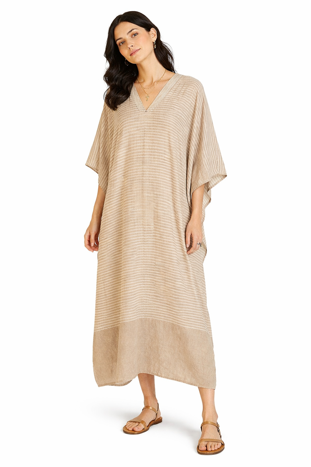 Kaftan in Lino Cotone e Viscosa – Disponibile in 4 Colori