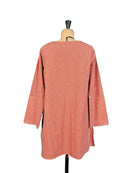 Tunica in Cotone a Righe Rosse e Bianche