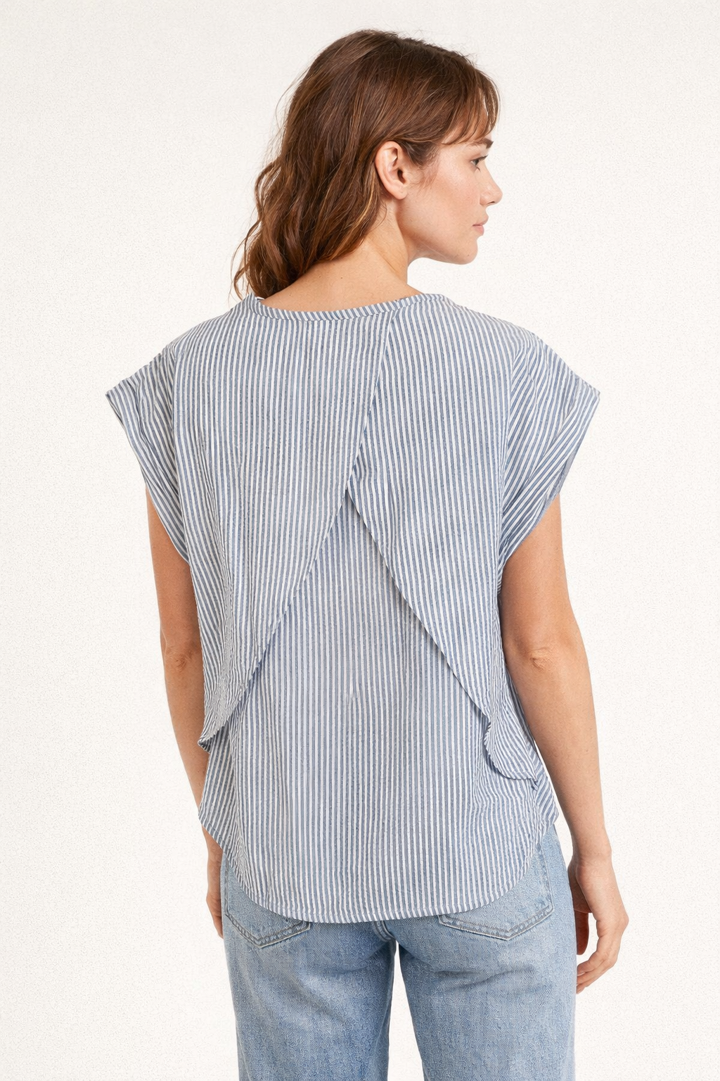 Blusa in Cotone a Righe