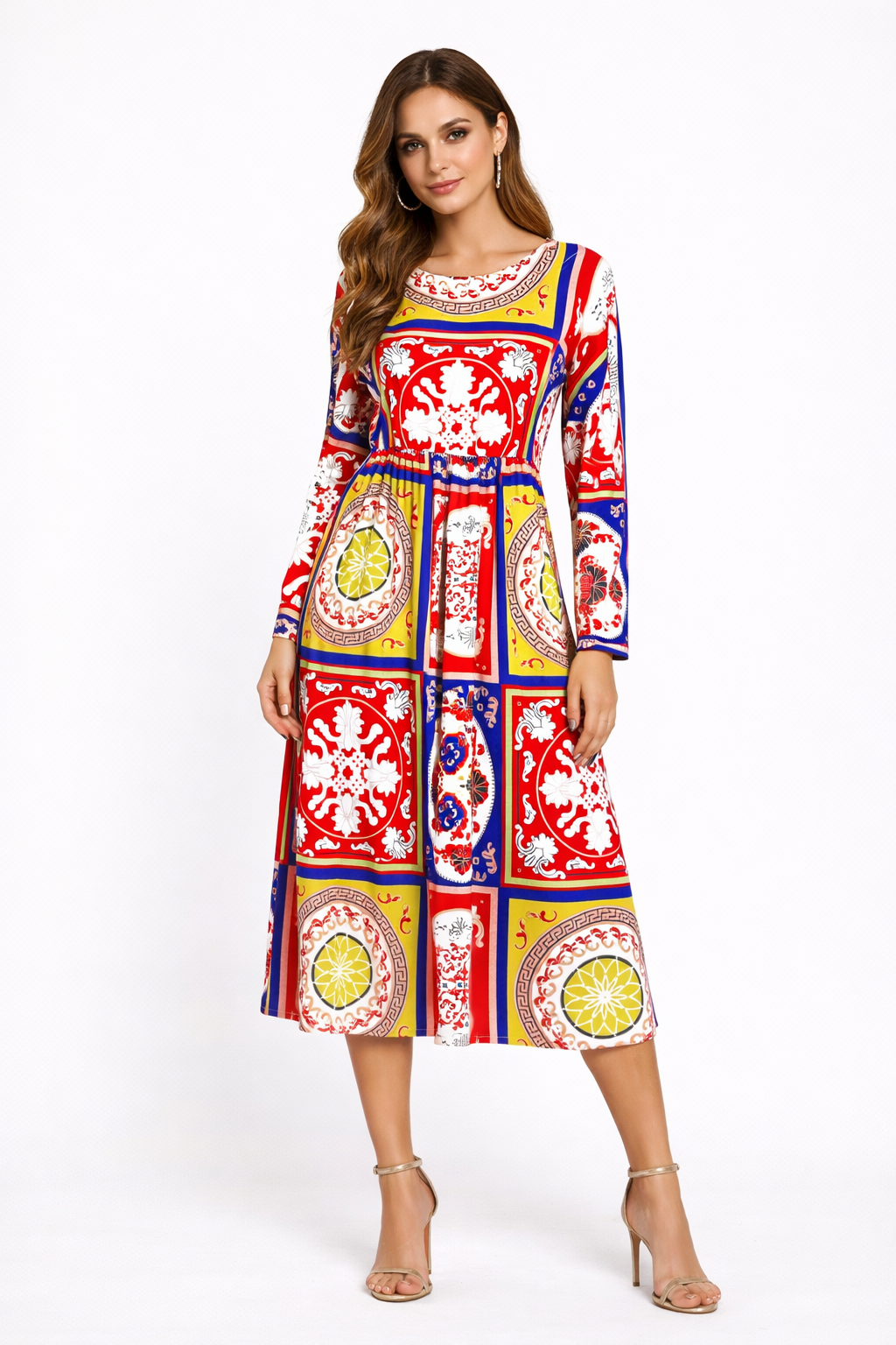 Abito Stampa Barocca Multicolor