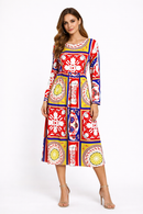 Abito Stampa Barocca Multicolor